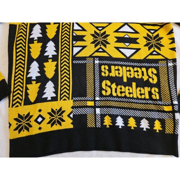 NFL Pittsburgh Steelers Busy Block Ugly Sweater Large NFL Team Apparel - Picture 3 of 10